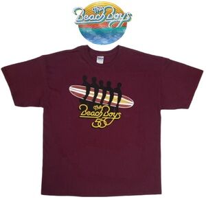 Vintage The Beach Boys 50th Anniversary Tee Shirt Hollywood Bowl Concert XL